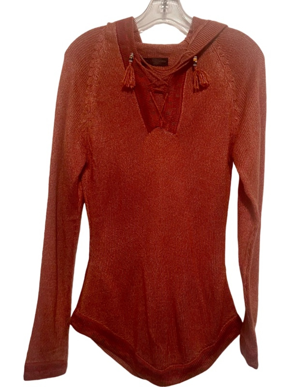 NWT Alpaca Creations Alpaca Wool Hand Crafted Boho Long Sleeve Hooded Sweater